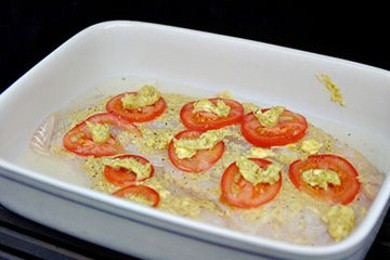 Треска с томатами - приготовление