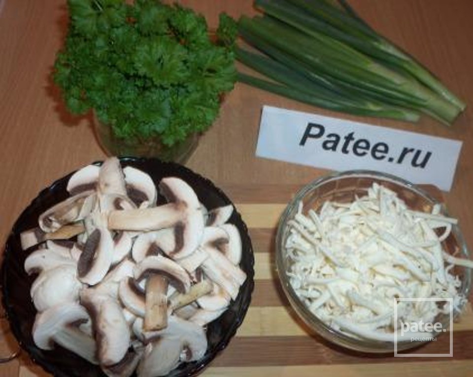 Сырный суп с грибами. - Шаг 3