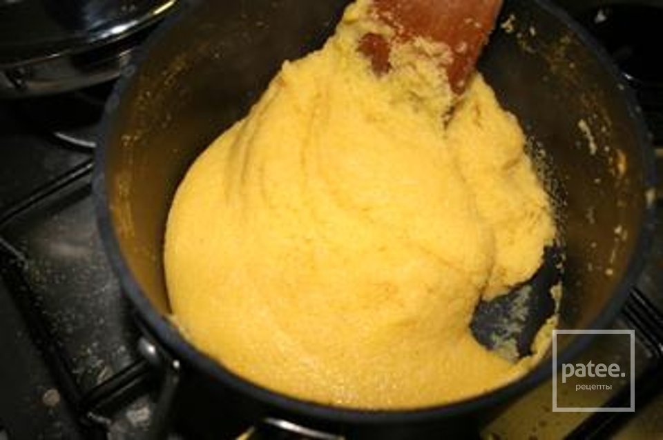 Полента с хрустящим горошком и жареными креветками - Шаг 2