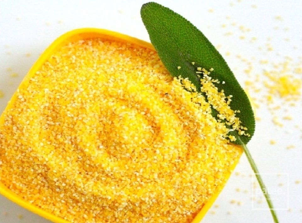 Полента с хрустящим горошком и жареными креветками - Шаг 1