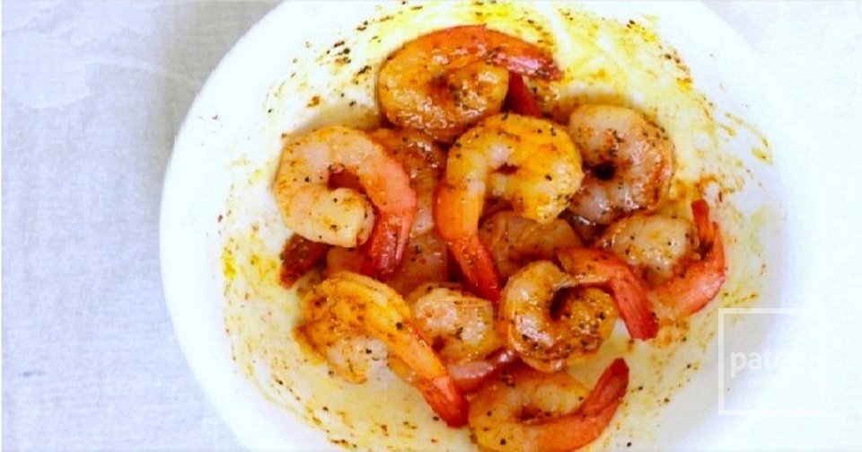 Полента с хрустящим горошком и жареными креветками - Шаг 3