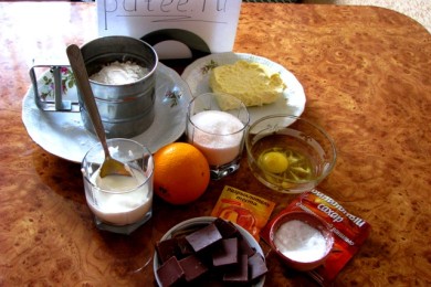 Шоколадный кекс с апельсинами - приготовление
