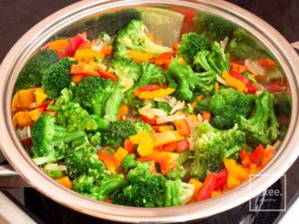 Пенне с болгарским перцем и брокколи - Шаг 5