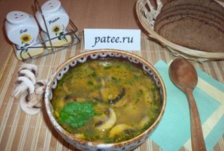 Тосканский грибной суп с фасолью