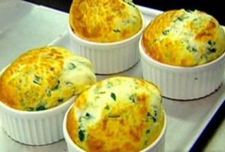 Суфле из шпината и козьего сыра