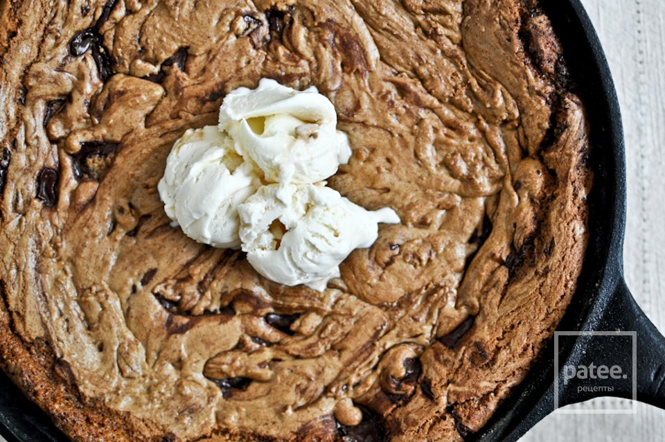 Шоколадное печенье на сковороде - Шаг 10