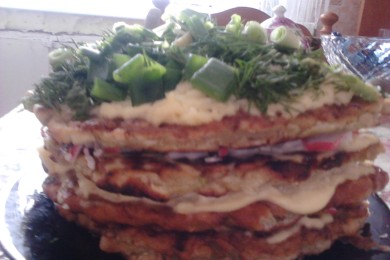 кабачковый тортик от моей мамы - приготовление