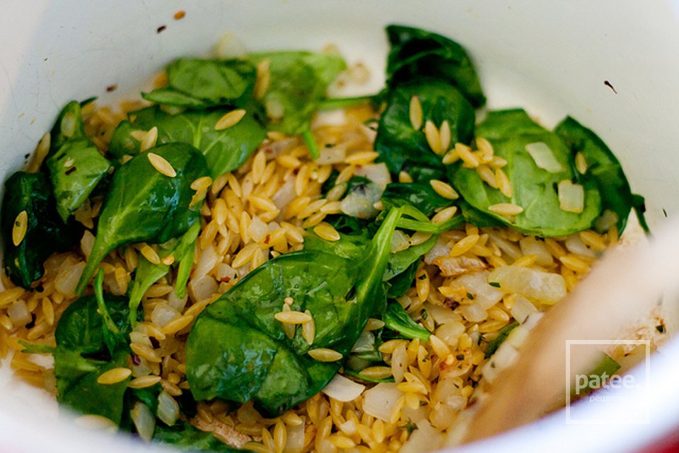 Суп со шпинатом, лимоном и макаронами орзо - Шаг 5