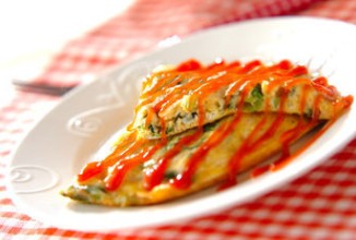 Омлет со шпинатом