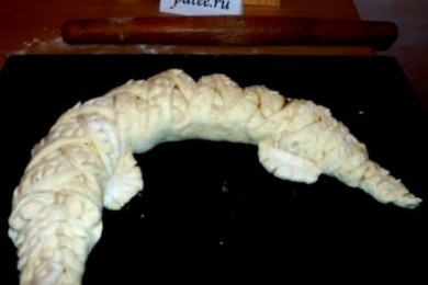 Кулебяка Крокодил - приготовление