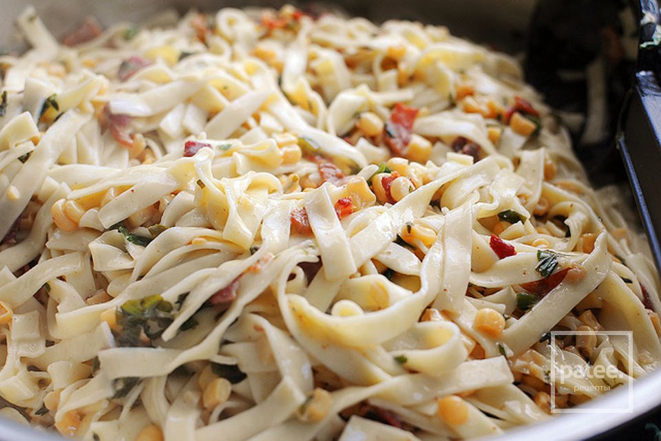 Паста Карбонара с кукурузой и чили - Шаг 5