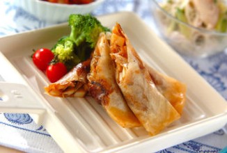 Весенние роллы с грибами шиитаке