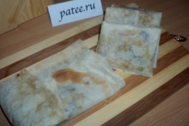 Конвертики с начинкой - приготовление