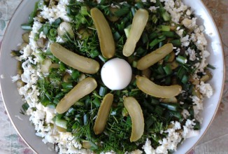 Салат с говяжьим языком