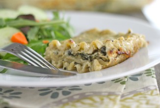 Лазанья со шпинатом и артишоками