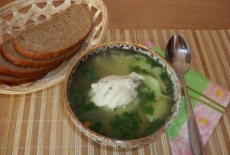 Куриный суп с вермишелью