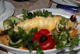 Форель запеченная под сыром