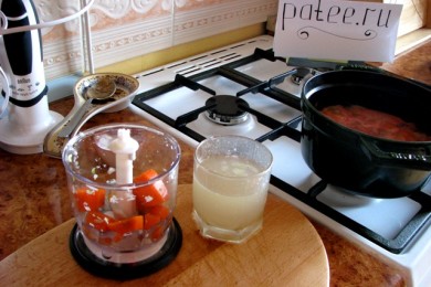 Томатный суп с индейкой - приготовление