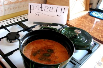 Томатный суп с индейкой - приготовление