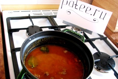 Томатный суп с индейкой - приготовление