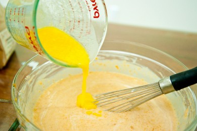 Пудинг из хурмы - приготовление