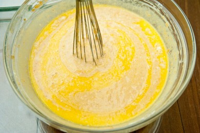 Пудинг из хурмы - приготовление