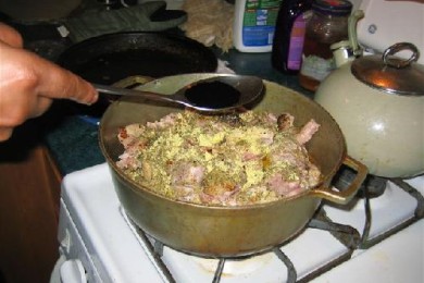 Утка по-домашнему с карри - приготовление