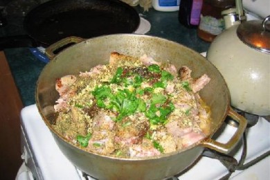 Утка по-домашнему с карри - приготовление