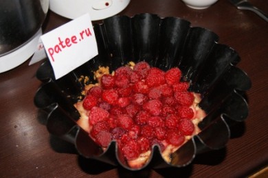 Творожный тарт с малиной - приготовление