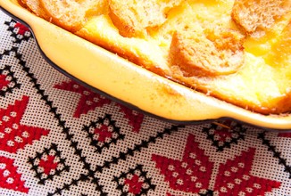 Карамельный хлебный пудинг