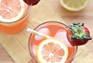 Лимонад-шипучка с клубникой