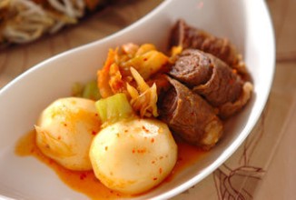 Роллы из говядины с вареной репой