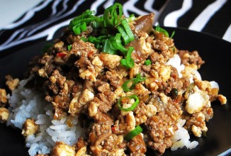 Рис с баклажанами по-японски