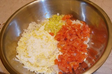 Салат праздничный - приготовление