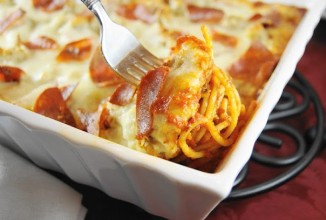 Запеченная пицца-спагетти