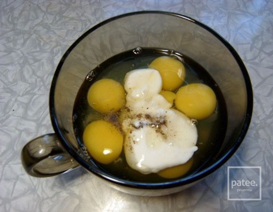 Запеканка с овощами,омлетом и спагетти - Шаг 1