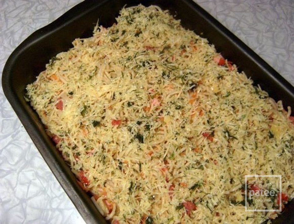 Запеканка с овощами,омлетом и спагетти - Шаг 9