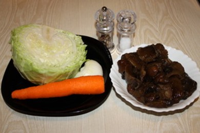 Капустная солянка с грибами - приготовление