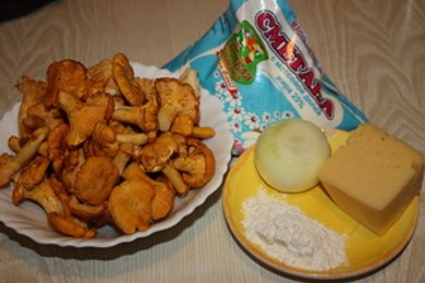 Жюльен из лисичек. - приготовление