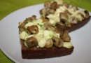 Грибная закуска на хлебе