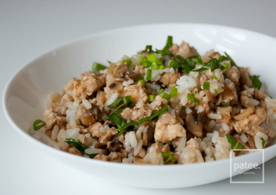 Рубана курица с грибами и рисом - Шаг 5