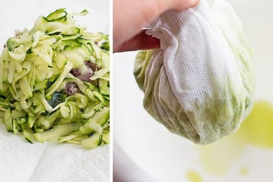 Запеченные оладьи из кабачка - приготовление