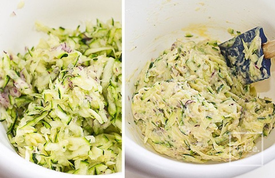 Запеченные оладьи из кабачка - Шаг 2