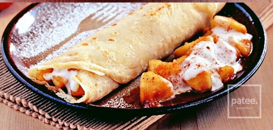 Карамельные блинчики с яблоками - Шаг 8