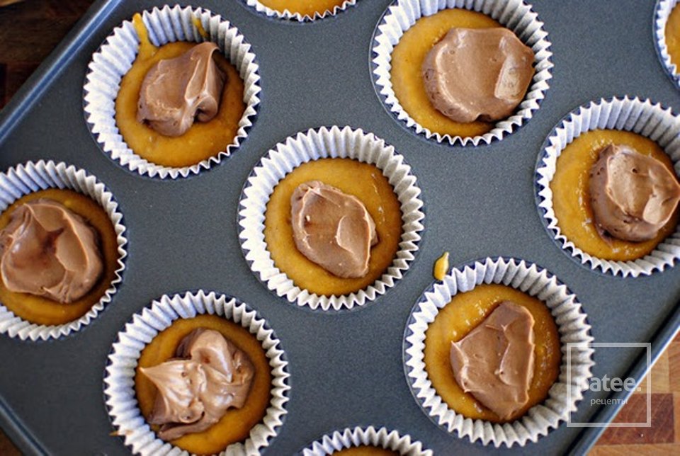 Тыквенные маффины с Нутеллой - Шаг 5
