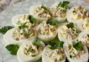 Яйца фаршированные ветчиной