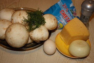 Фаршированные шампиньоны - приготовление