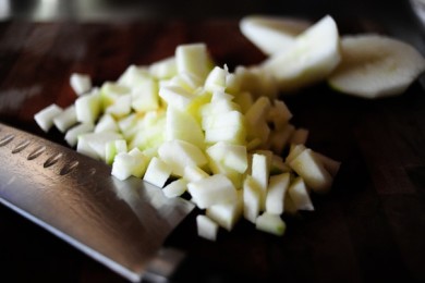 Пончик с яблоками - приготовление