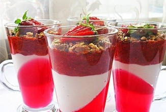 Десерт из клубники