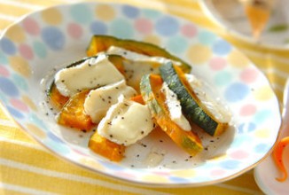 Тыква с сыром и медом